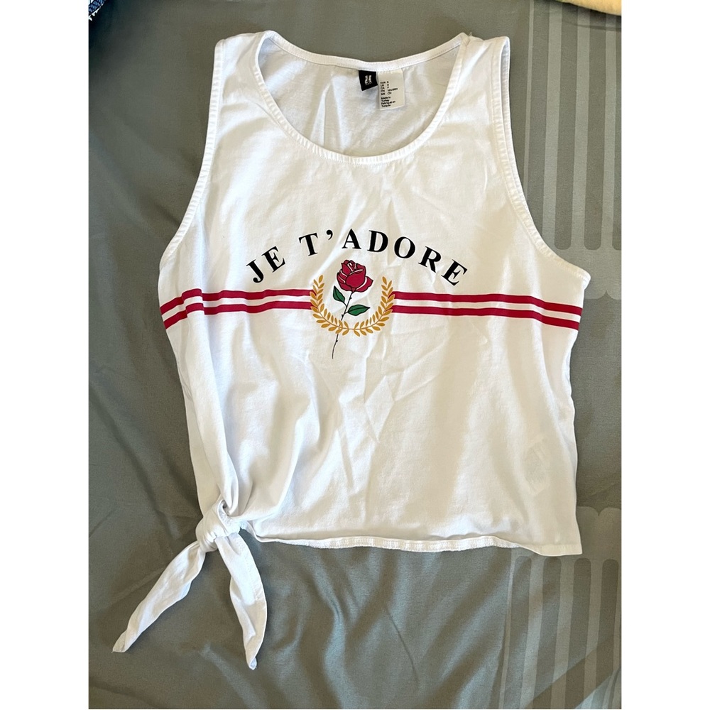 H&M tank top JE T'ADORE size S (US 4-6)